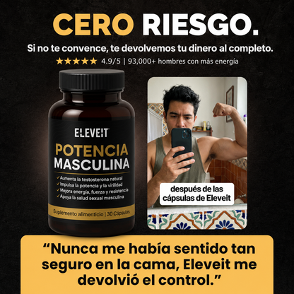 Potencia Masculina | Apoyo Natural para Energía y Rendimiento